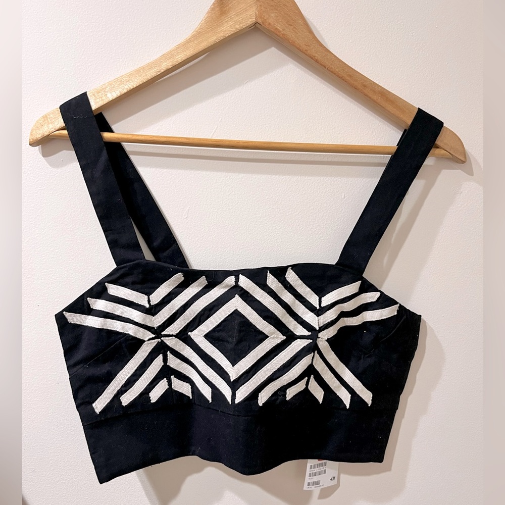 H&M Linen crop top